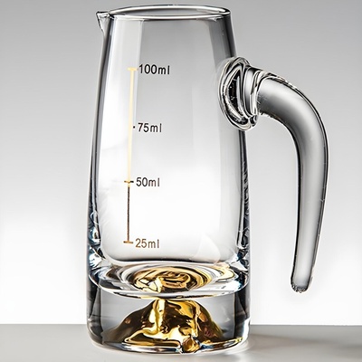 HARAHU Кристална кана с мерителна чашка - Златна / 100ml KP35425 (35425)