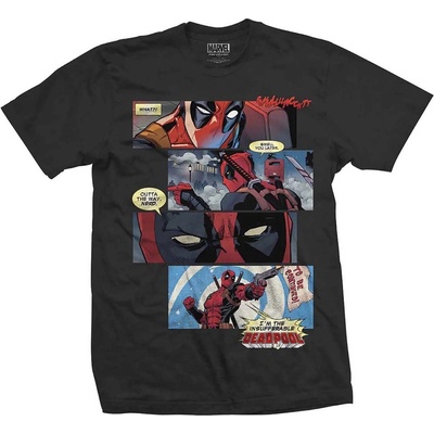 Marvel tričko Deadpool Strips čierne