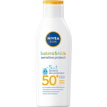 NIVEA Sun Babies & Kids Sensitive Protect detské opaľovacie mlieko 200 ml