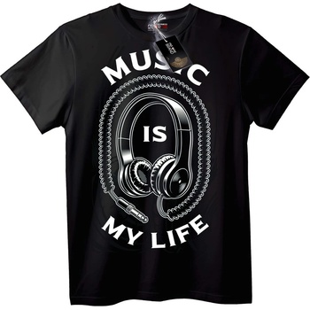 NOONEBRAND Тениска Музиката е Животът ми - L, White