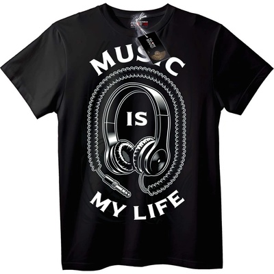 NOONEBRAND Тениска Музиката е Животът ми - L, White