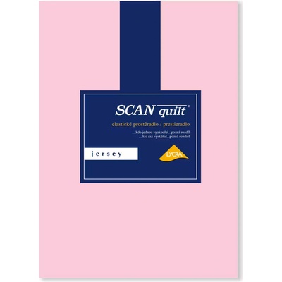 Scanquilt Prestieradlo jersey elastic ružové 140x200
