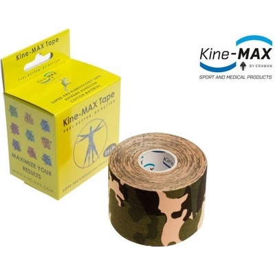 KineMAX Kinesiologický tejp MAX SUPER Cotton camo 5 x 5 cm