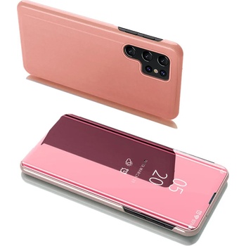 HQWear Флип-кейс Clear View за Samsung Galaxy S22 Ultra, Розов (KXG0023711)