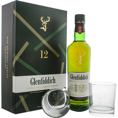 Glenfiddich 12y 40% 0,7 l (darčekové balenie 2 poháre)