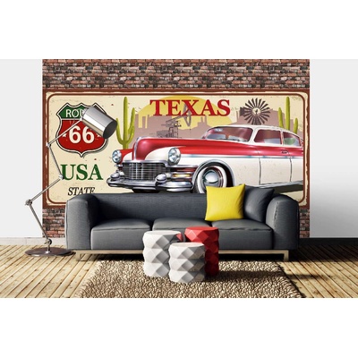 DIMEX ART Самозалепваща се флизелинова фототапета винтидж от тексас 375 x 250 см