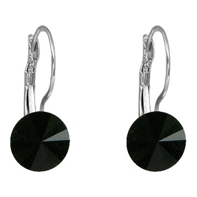JSB černé Rivoli se Swarovski Elements visací Jet 13104