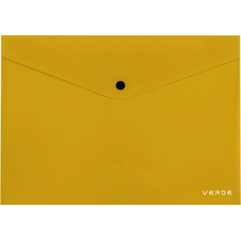 VERDE Listová kabelka s cvokom A4 horčica