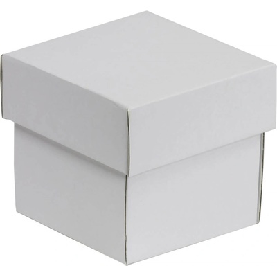 Dárková krabička s víkem 100x100x100/40 mm, bílá