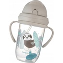 Canpol Babies nevylévací hrníček se slámkou a závažím Exotic Lenochod šedý 270 ml