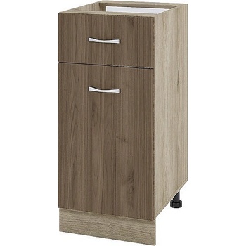 ИРИМ Долен шкаф с чекмедже и врата Сити АРО-24 дъб сонома арвен / орех адмирал 40 см