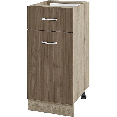 ИРИМ Долен шкаф с чекмедже и врата Сити АРО-24 дъб сонома арвен / орех адмирал 40 см