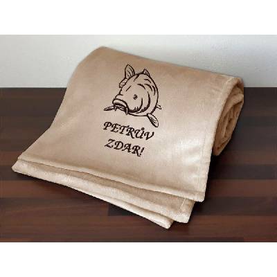 Povlečení Plus Deka pro rybáře Kapr + Petrův zdar čokoláda 150x200