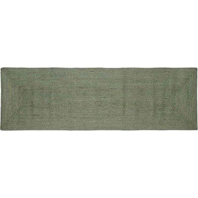 vidaXL Килим за площ Маслиненозелено 80 x 200 cm юта (42010451)