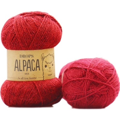 Drops Alpaca UNI 3900 tmavá červená