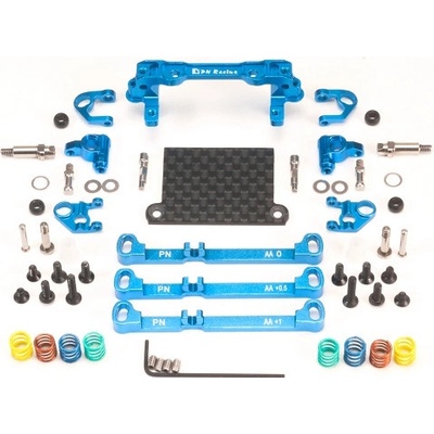 PN Racing Mini-Z V4 MR03/PNR2.5W Double A-Arm Front Suspension Blue