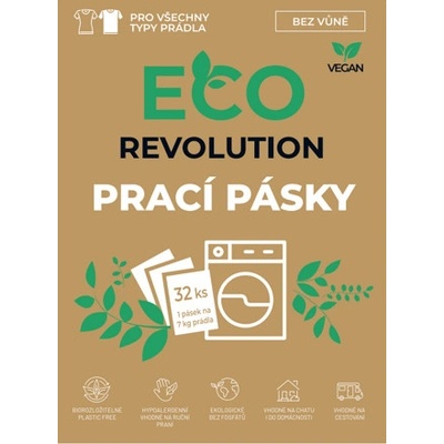 EcoRevolution prací pásky, bez vůně 32 ks