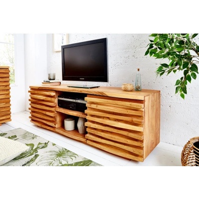 TV-skrinka 39737 150cm Relief Drevo Acacia - PRODUKT JE SKLADOM U NÁS - 1Ks - Komfort-nábytok