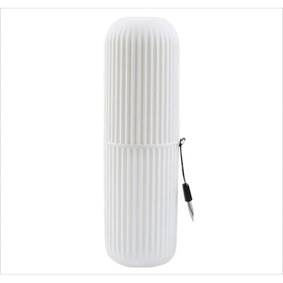 Mikihat Multifunkční plastové pouzdro na zubní kartáček a pastu bílé menší