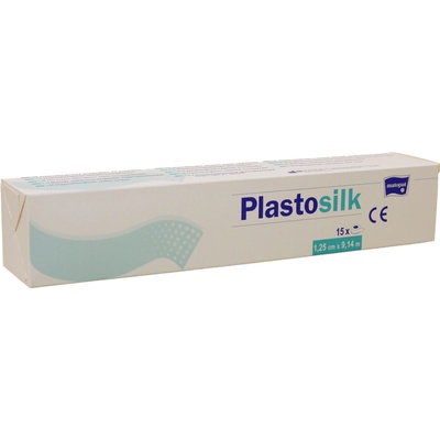 Matopat Plastosilk fixační náplast z umělého hedvábí bez polštářku na cívce 1,25 cm x 9,14 m 24 ks