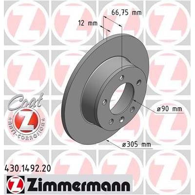 ZIMMERMANN Brzdový kotúč 430149220