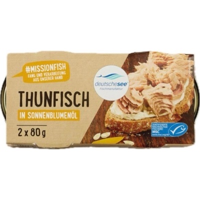 Deutsche See Tuniak v slnečnicovom oleji 2x80g
