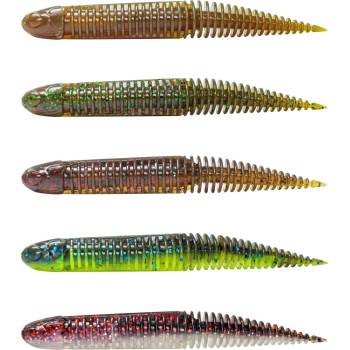 Savage Gear Ned Dragon Tail Slug Dark Water Mix Firecracker-Neon Blue-Chartreuse-White Flash-Glow 8, 8 cm 4 g Силиконова примамка (1609052)