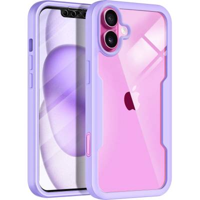 Techsuit Калъф за iPhone 16 Plus + Протектор - ColorVerse 360 Series - Лилав
