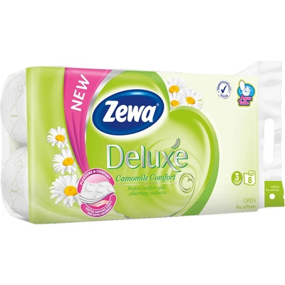 Zewa Deluxe Aqua Tube Camomile 3-vrstvý 8 ks