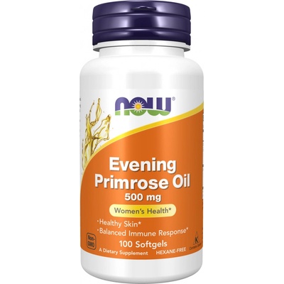 NOW Evening Primrose Oil Pupálkový olej 500 mg 100 kapsúl