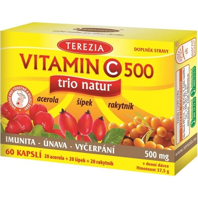 Terezia Vitamín C 500 trio natur+ 60 ks