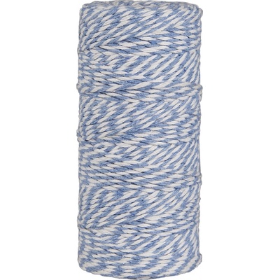 Ib Laursen Bavlněný provázek Blue/White 100 m, modrá barva, textil