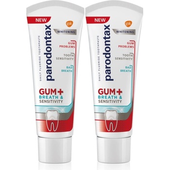 Parodontax Gum And Sens Whitening избелваща паста за зъби 2x75ml