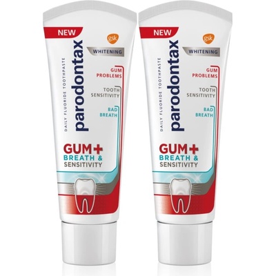 Parodontax Gum And Sens Whitening избелваща паста за зъби 2x75ml