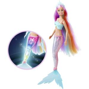 Simba Toys Steffi Love - русалка с цветни светлини и дълга коса, 39 см