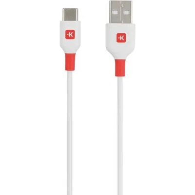 SKROSS Кабел Skross, USB-C - USB-A 2.0 мъжко, 2.0м, Бял (SKCA0003A-C200CN)