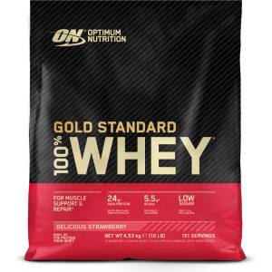 Optimum Nutrition Протеин 100% Whey Gold Standard 4540 g вкусна ягода