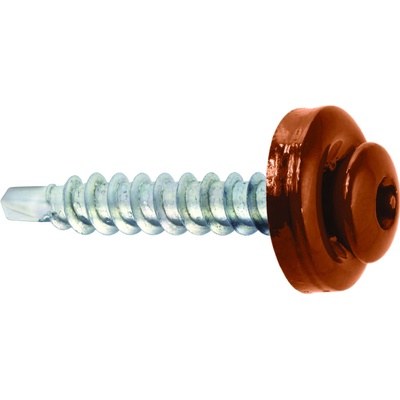 Klimas Samovrtný šroub plech–dřevo 4,8x35 mm, RAL 8004, 250 ks