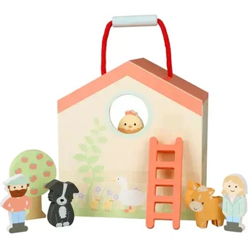 Orange Tree Toys Игрален комплект Orange Tree Toys - Дървена ферма с животни (OTT11559)