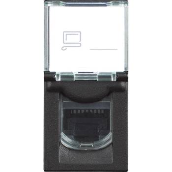 BTicino Розетка RJ45 cat. 5e UTP 1 мод. цвят Черен /блистер/ Classia - RG4279C5E (RG4279C5E)