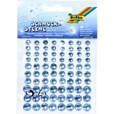 Folia Bringmann Ozdobné kamínky samolepicí 80 ks výběr barev průhledná – Zboží Mobilmania