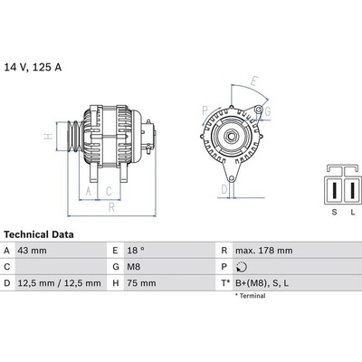 BOSCH 0 986 045 611 generátor (0986045611)