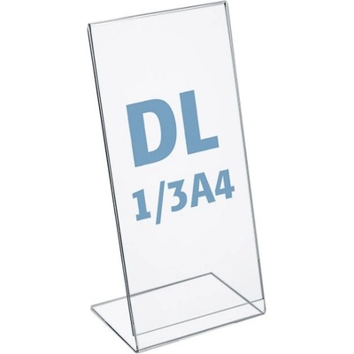 A-Z Reklama CZ plastový stojánek na 1 list tvar L na výšku DL 1/3A4 – Zboží Dáma