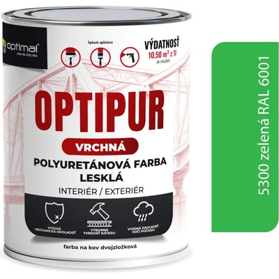 Optimal U2081 OPTIPUR Vrchná polyuretánová farba lesklá 5300 0,7l RAL 6001