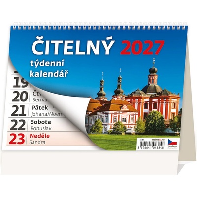 stolní Čitelný týdenní 21,1cm x 14,8cm, S27-27 2027