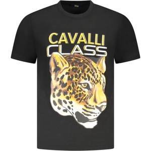 Cavalli class Тениска с къс ръкав за мъже cavalli class, Размер m, Цвят Черен (txt60ujd060_ne05051)
