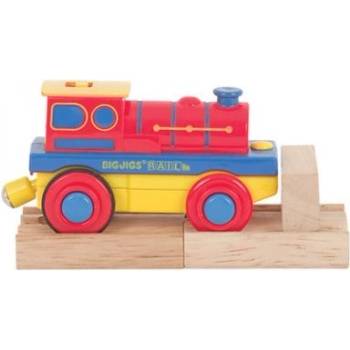 Bigjigs Toys - Дървен локомотив с батерия (BJT304)