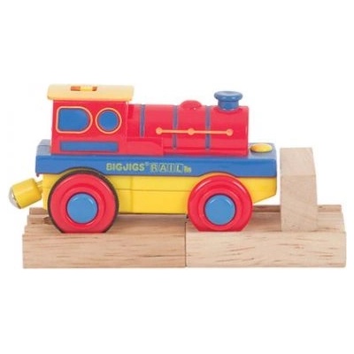 Bigjigs Toys - Дървен локомотив с батерия (BJT304)