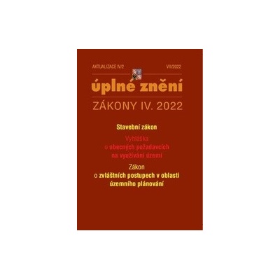 Aktualizace IV/2 - stavební zákon, územní plánování - Poradce s.r.o.
