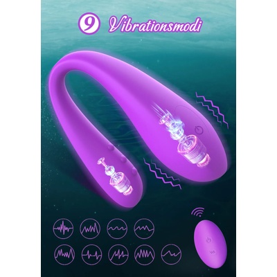 Paloqueth Couple Vibrator Wireless Clitoris G-Spot Stimulator Purple